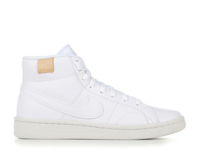 Women's Nike Court Royale 2 Mid Sneakers in White/White color