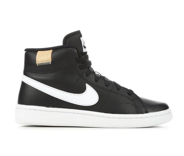 Women's Nike Court Royale 2 Mid Sneakers in Black/White color