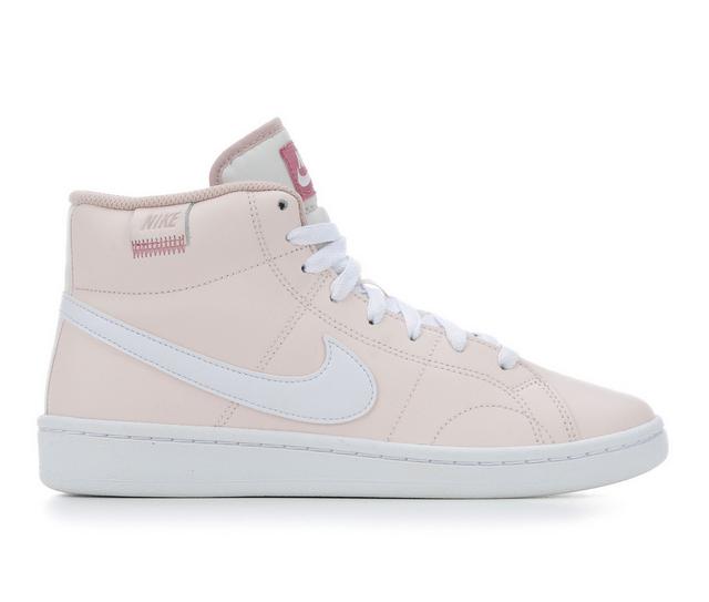 Women's Nike Court Royale 2 Mid Sneakers in Lt Pnk/Wht color