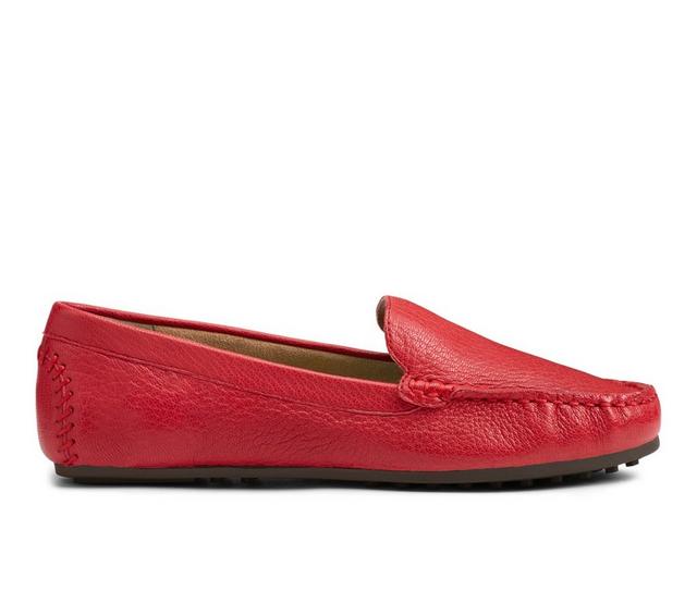 Women's Aerosoles Over Drive Loafers in Red Leather color