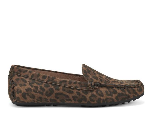 Women's Aerosoles Over Drive Loafers in Leopard Fab Sue color