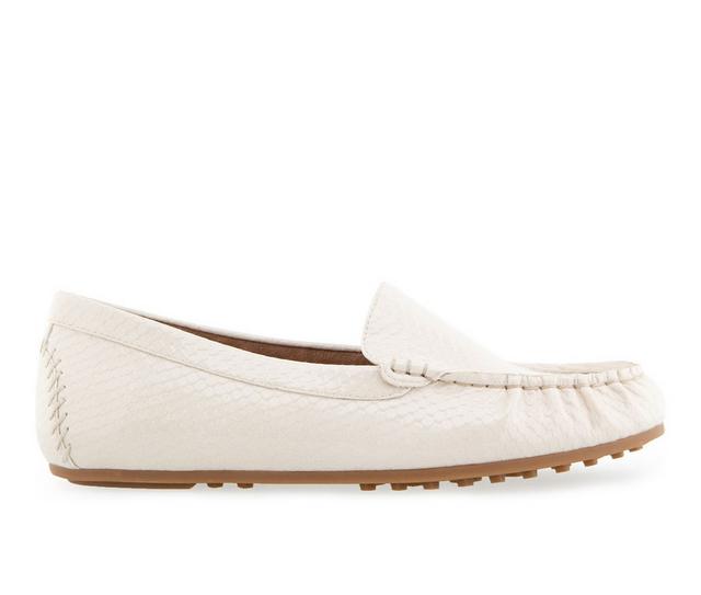 Women's Aerosoles Over Drive Loafers in Eggnog Snake color