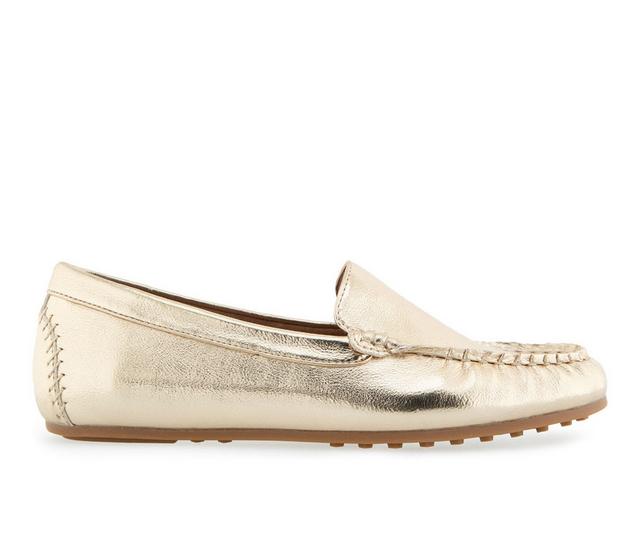 Women's Aerosoles Over Drive Loafers in Gold Smooth color