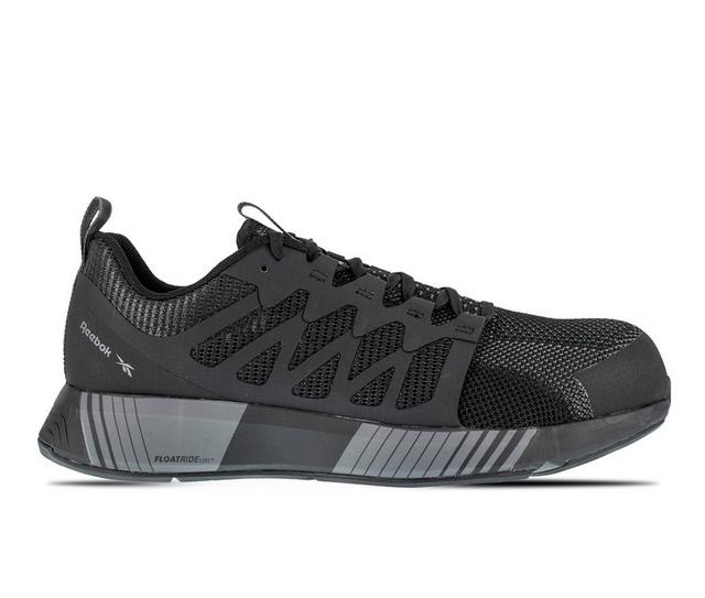 Men's REEBOK WORK Fusion Flexweave Floatride Core Work Shoes in Black/Grey color