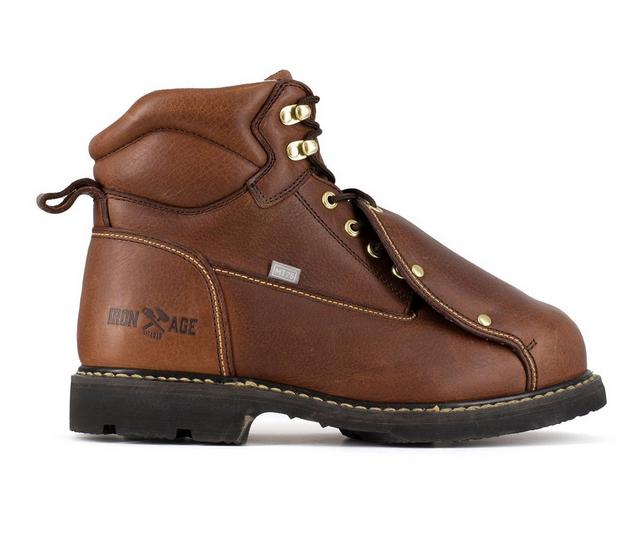 Men's Iron Age Groundbreaker Vibram Steel Toe Work Boots in Brown color