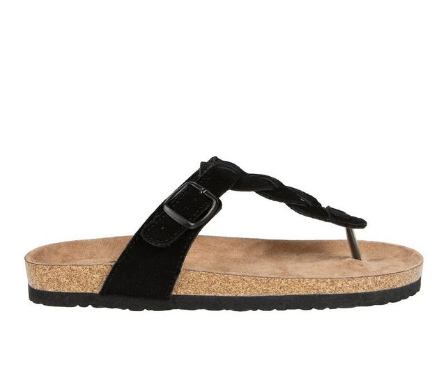 Women's Northside Dina Footbed Sandals in Black color