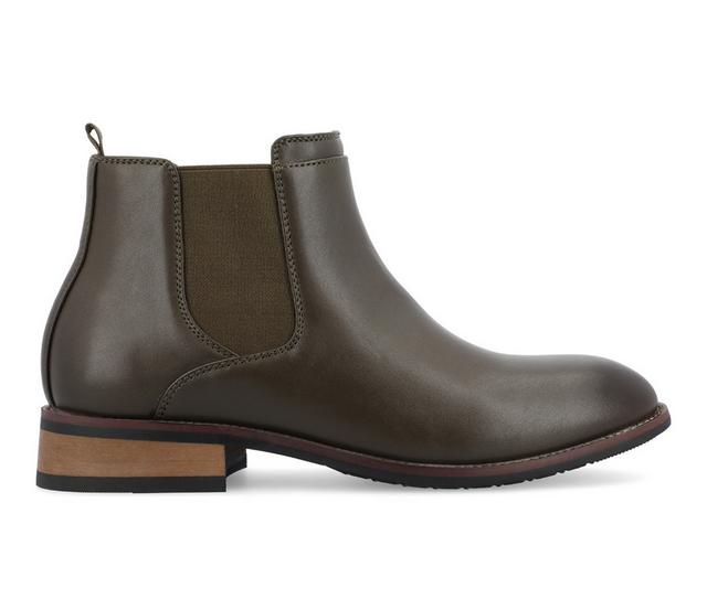 Men's Vance Co. Landon Chelsea Boots in Olive color
