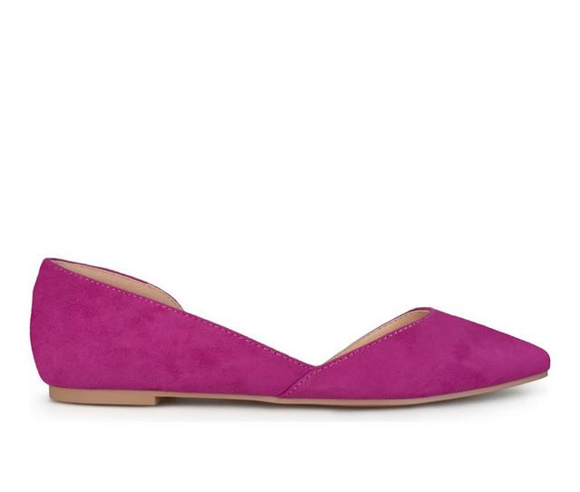 Women's Journee Collection Ester Flats in Plum color