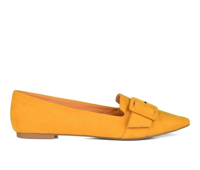 Women's Journee Collection Audrey Flats in Mustard color