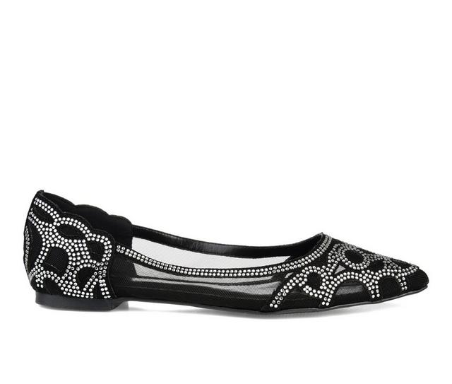 Women's Journee Collection Batavia Flats in Black color