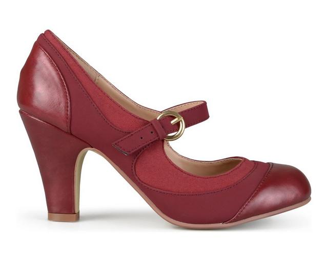 Women's Journee Collection Siri Mary Jane Pumps in Wine color