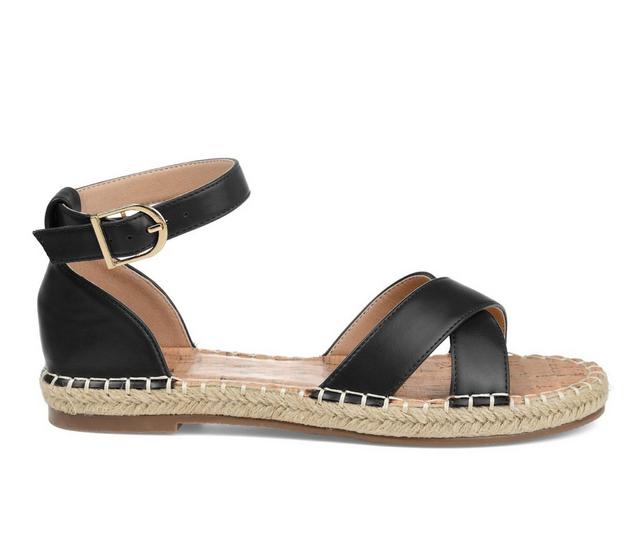 Women's Journee Collection Lyddia Flatform Sandals in Black color