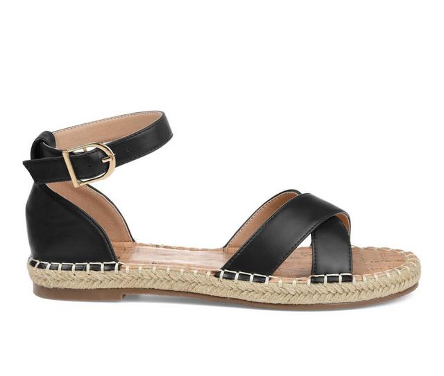 Women's Journee Collection Lyddia Flatform Sandals in Black Wide color