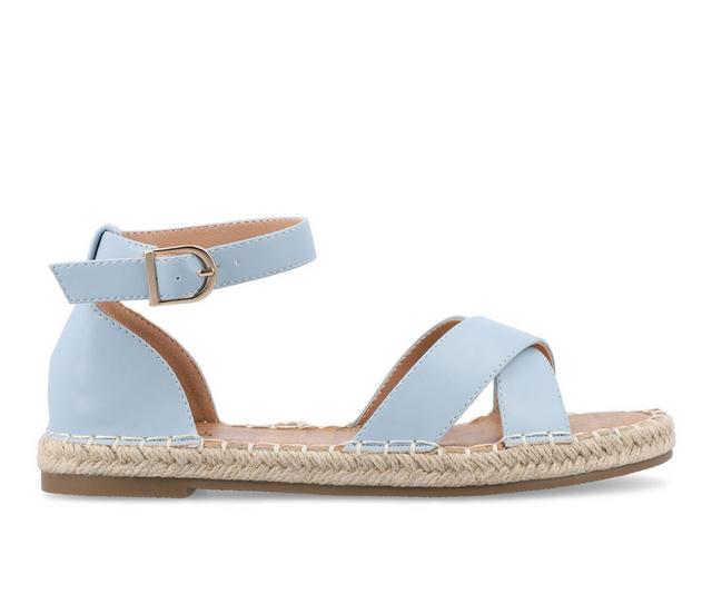 Women's Journee Collection Lyddia Flatform Sandals in Blue color