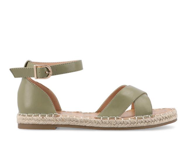 Women's Journee Collection Lyddia Flatform Sandals in Green color