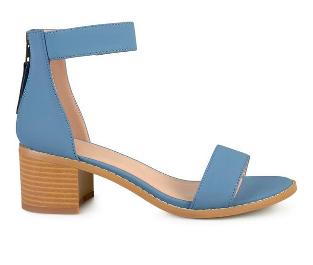 Women's Journee Collection Percy Dress Sandals in Blue color