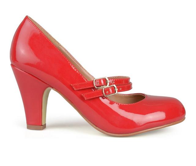 Women's Journee Collection Wendy Mary Jane Pumps in Red color