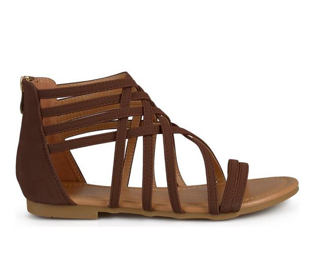 Women's Journee Collection Hanni Sandals in Brown color