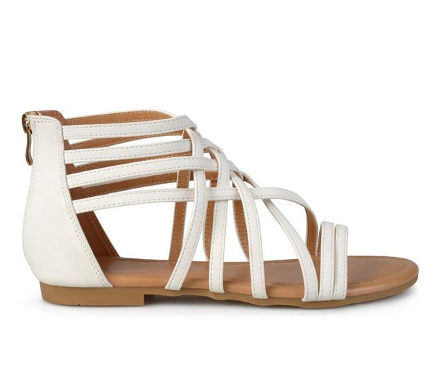 Women's Journee Collection Hanni Sandals in White color
