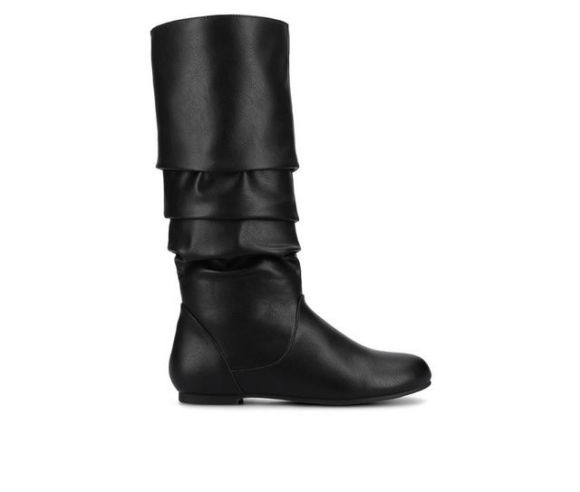 Women's Journee Collection Jayne Extra Wide Calf Knee High Boots in Black color