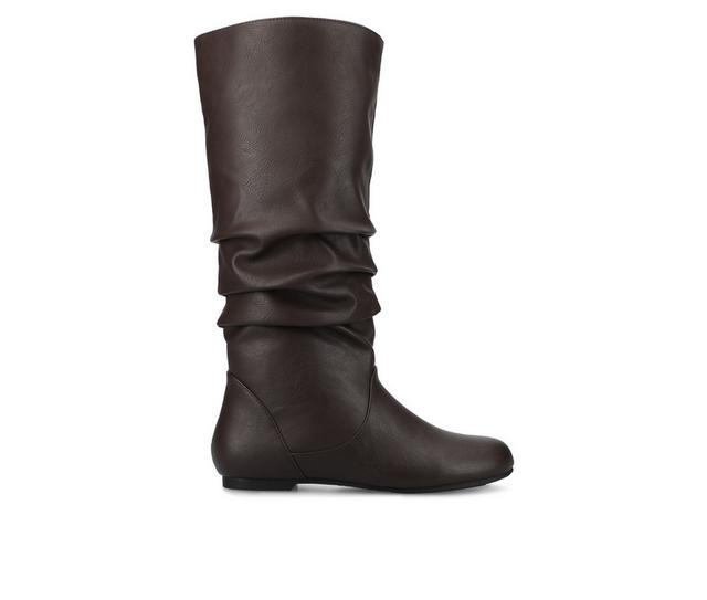 Women's Journee Collection Jayne Extra Wide Calf Knee High Boots in Brown color