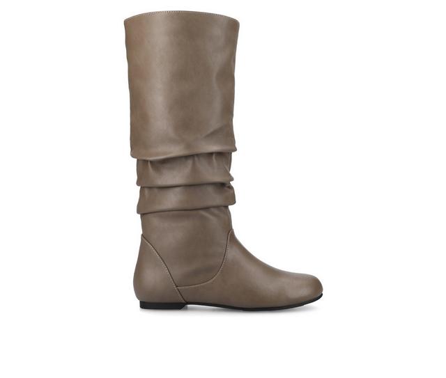Women's Journee Collection Jayne Extra Wide Calf Knee High Boots in Taupe color