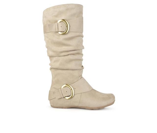 Women's Journee Collection Jester Knee High Boots in Stone color