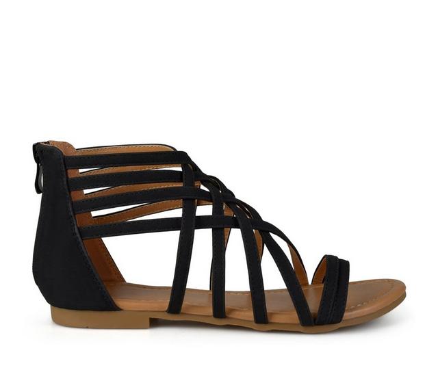 Women's Journee Collection Hanni Wide Sandals in Black Wide color