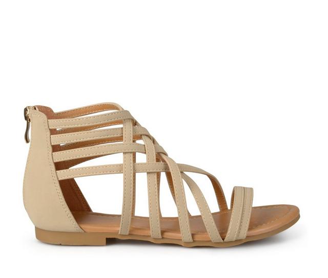 Women's Journee Collection Hanni Wide Sandals in Nude Wide color