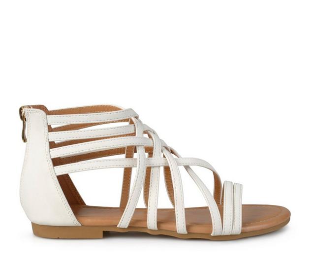 Women's Journee Collection Hanni Wide Sandals in White Wide color