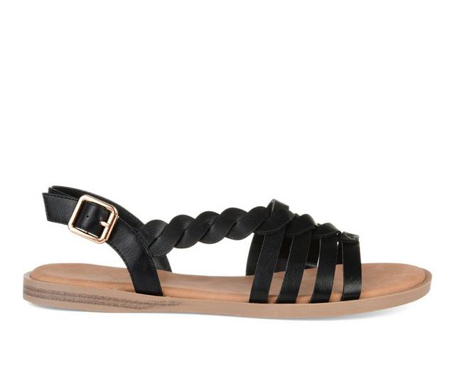 Women's Journee Collection Solay Sandals in Black color