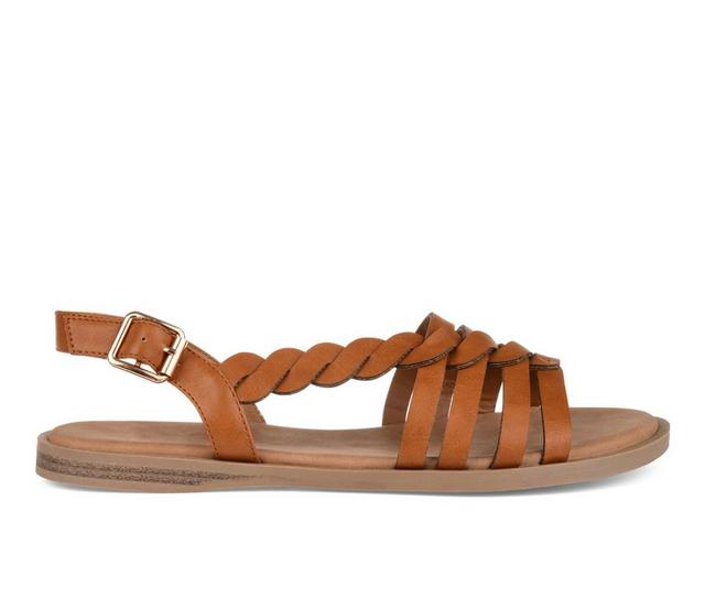 Women's Journee Collection Solay Sandals in Tan color