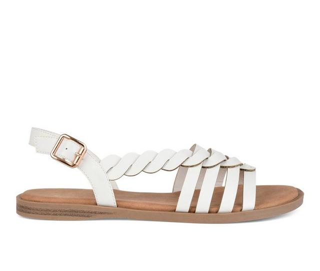 Women's Journee Collection Solay Sandals in White color