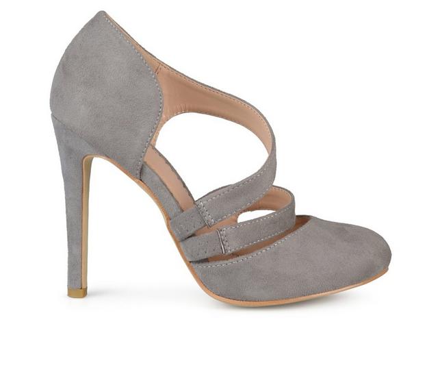 Women's Journee Collection Zeera Pumps in Grey color