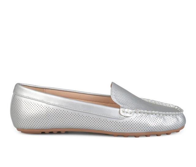Women's Journee Collection Halsey Loafers in Silver color