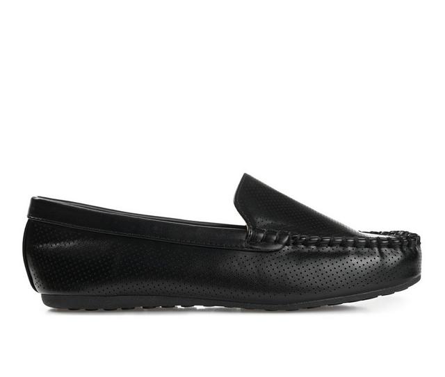 Women's Journee Collection Halsey Loafers in Black PU color