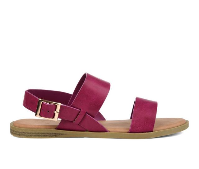 Women's Journee Collection Lavine Sandals in Raspberry color