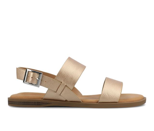 Women's Journee Collection Lavine Sandals in Champagne color
