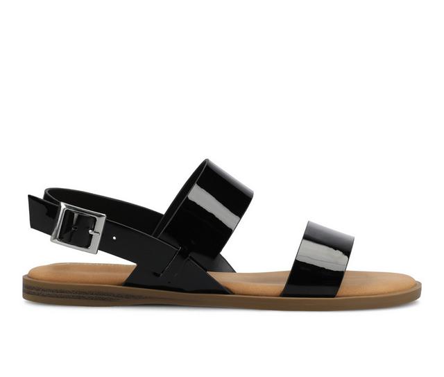 Women's Journee Collection Lavine Sandals in Patent/black color