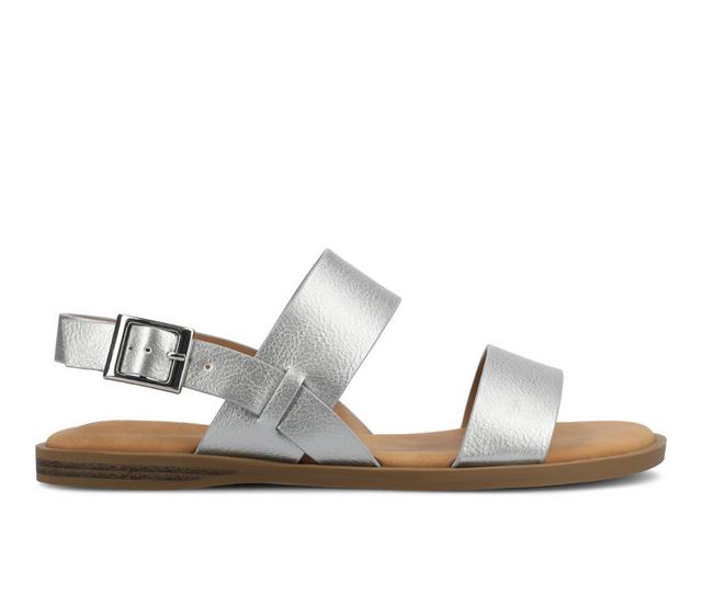 Women's Journee Collection Lavine Sandals in Silver color