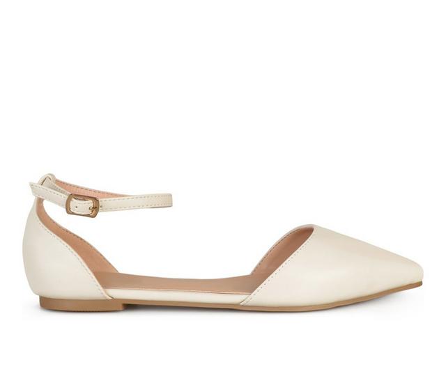 Women's Journee Collection Reba Flats in Bone color