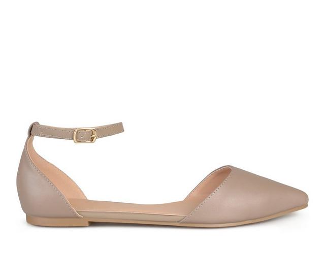 Women's Journee Collection Reba Flats in Taupe color