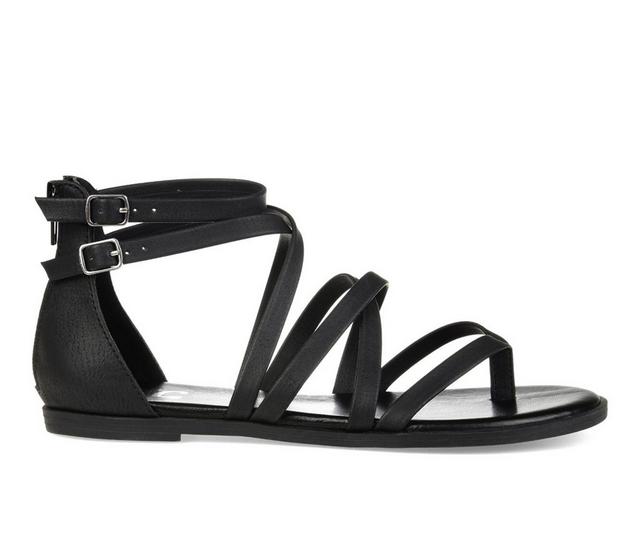 Women's Journee Collection Zailie Sandals in Black color