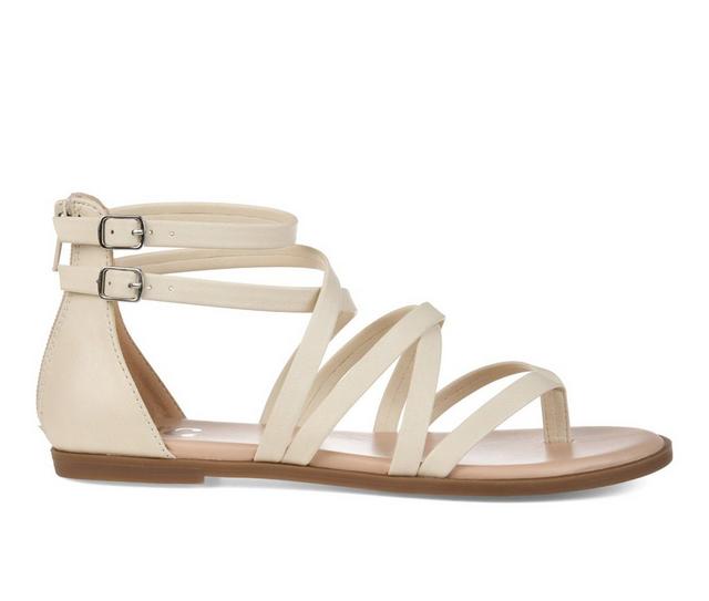 Women's Journee Collection Zailie Sandals in Ivory Wide color