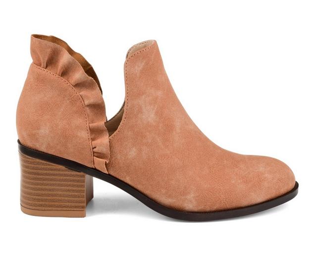 Women's Journee Collection Lennie Side Slit Booties in Rose color