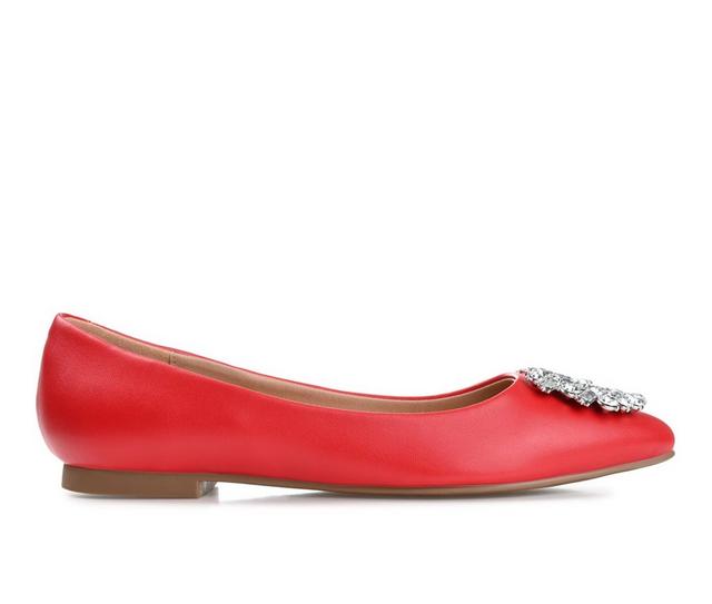 Women's Journee Collection Renzo Flats in Red color