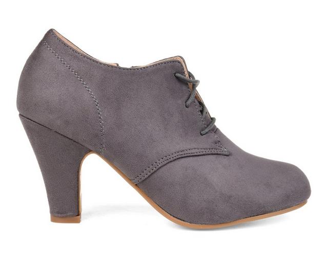 Women's Journee Collection Leona Booties in Grey color