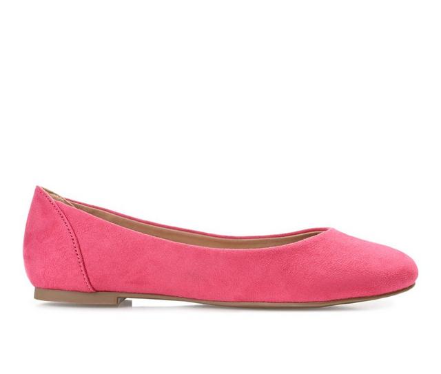 Women's Journee Collection Kavn Flats in Fuchsia color