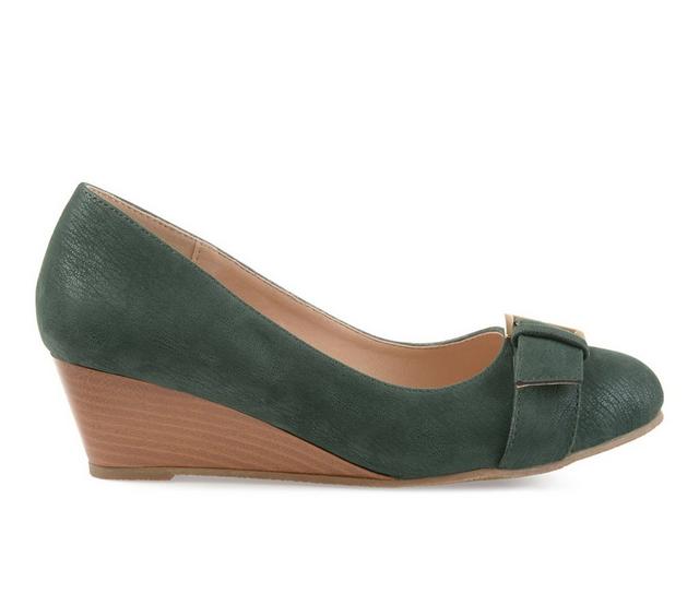 Women's Journee Collection Graysn Wedge Pumps in Green color