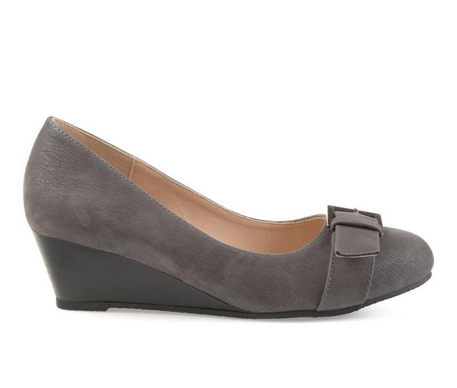 Women's Journee Collection Graysn Wedge Pumps in Grey color
